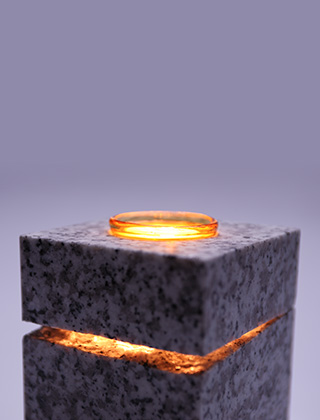 Short Type: Inada Stone- Split, Ryukyu Glass- Yellow Small Bowl